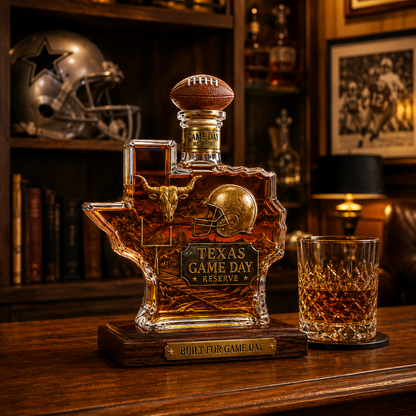🏈 Texas Game Day Reserve Whiskey Decanter