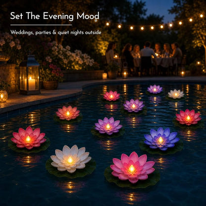 LotusGlow™ Floating Lotus Lights