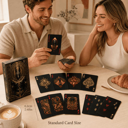 🃏👑 Black-Gold Egyptian Mythology Playing Cards