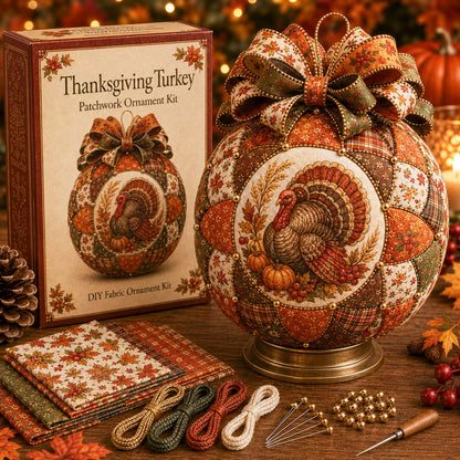 🍂 Autumn Thanksgiving Classics Patchwork Ornament DIY Kit