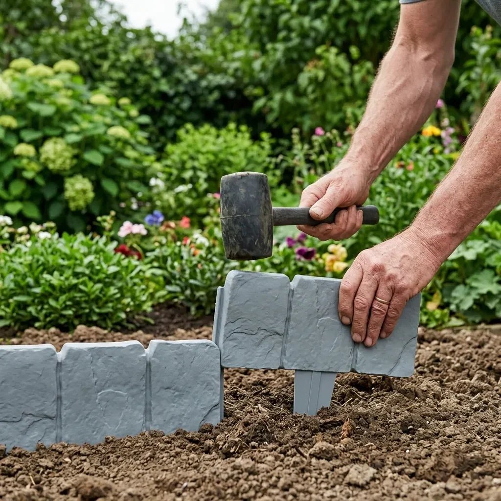 Faux Stone Garden Edging Border! ♻️