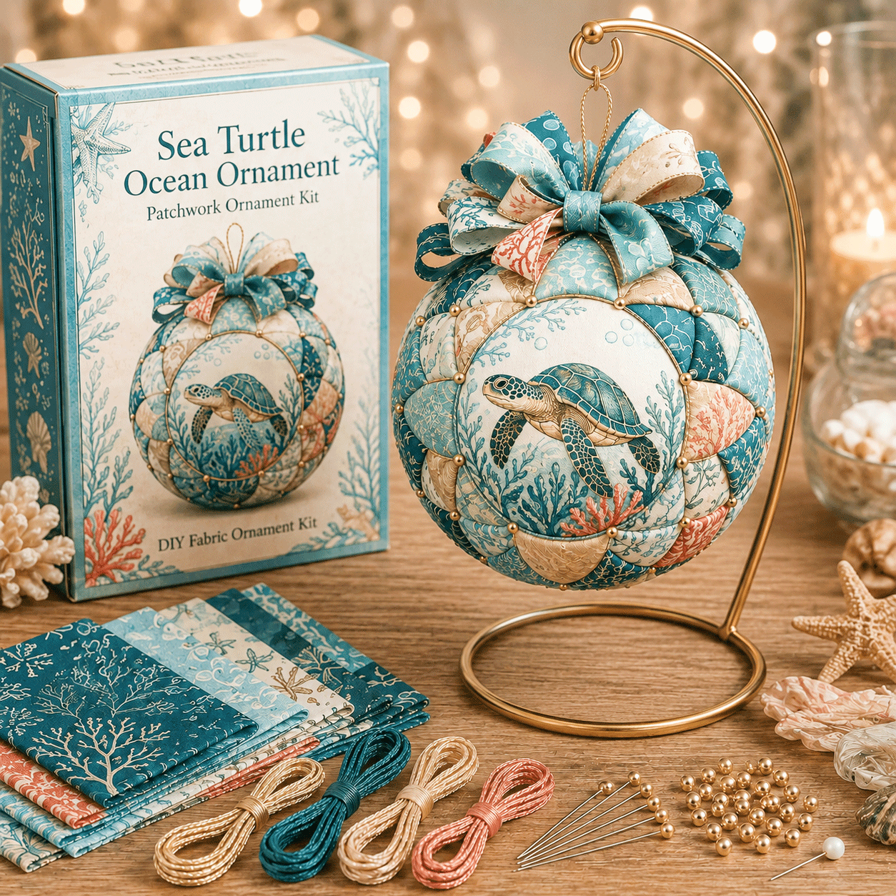 🌊 Ocean Treasures Patchwork Ornament DIY Kit