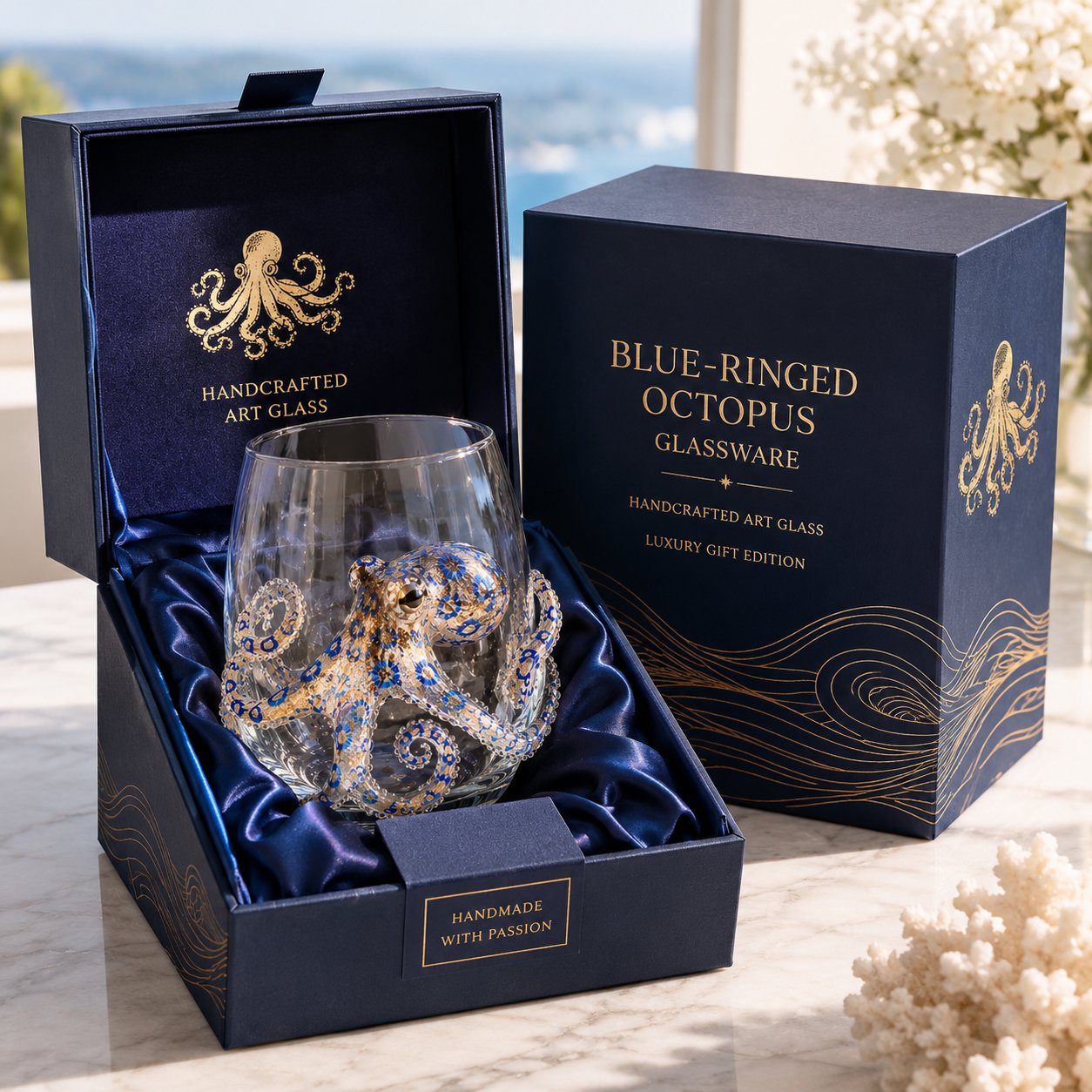 🐠✨ Handcrafted 3D Ocean Animal Glassware🐙Turn Every Sip into an Ocean Adventure