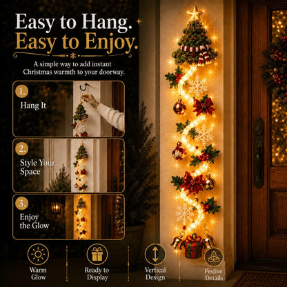 ⏳ Last Day 49% OFF 🎄 Glowing Christmas Door Hanger