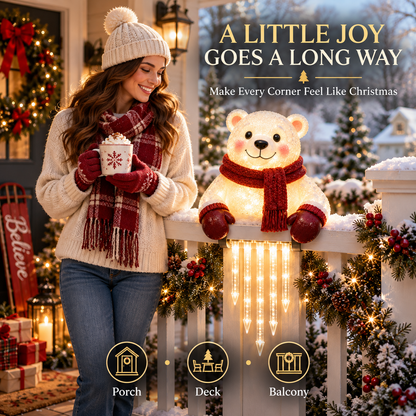 🐻🎄 Winter Light Cute Bear Icicle Light