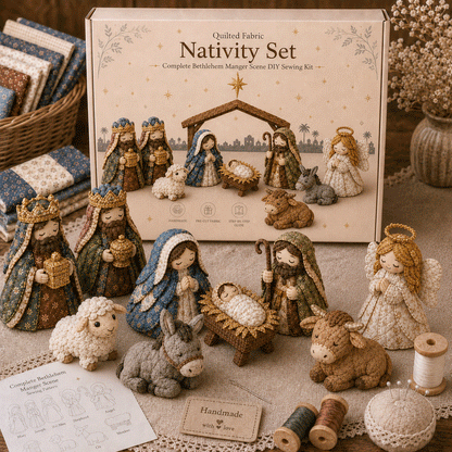 DIY Patchwork Nativity Scene Sewing Kit (Beginner-Friendly)