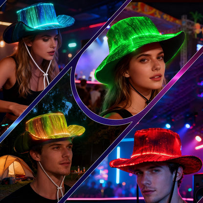 LED Light Up Cowboy Hat