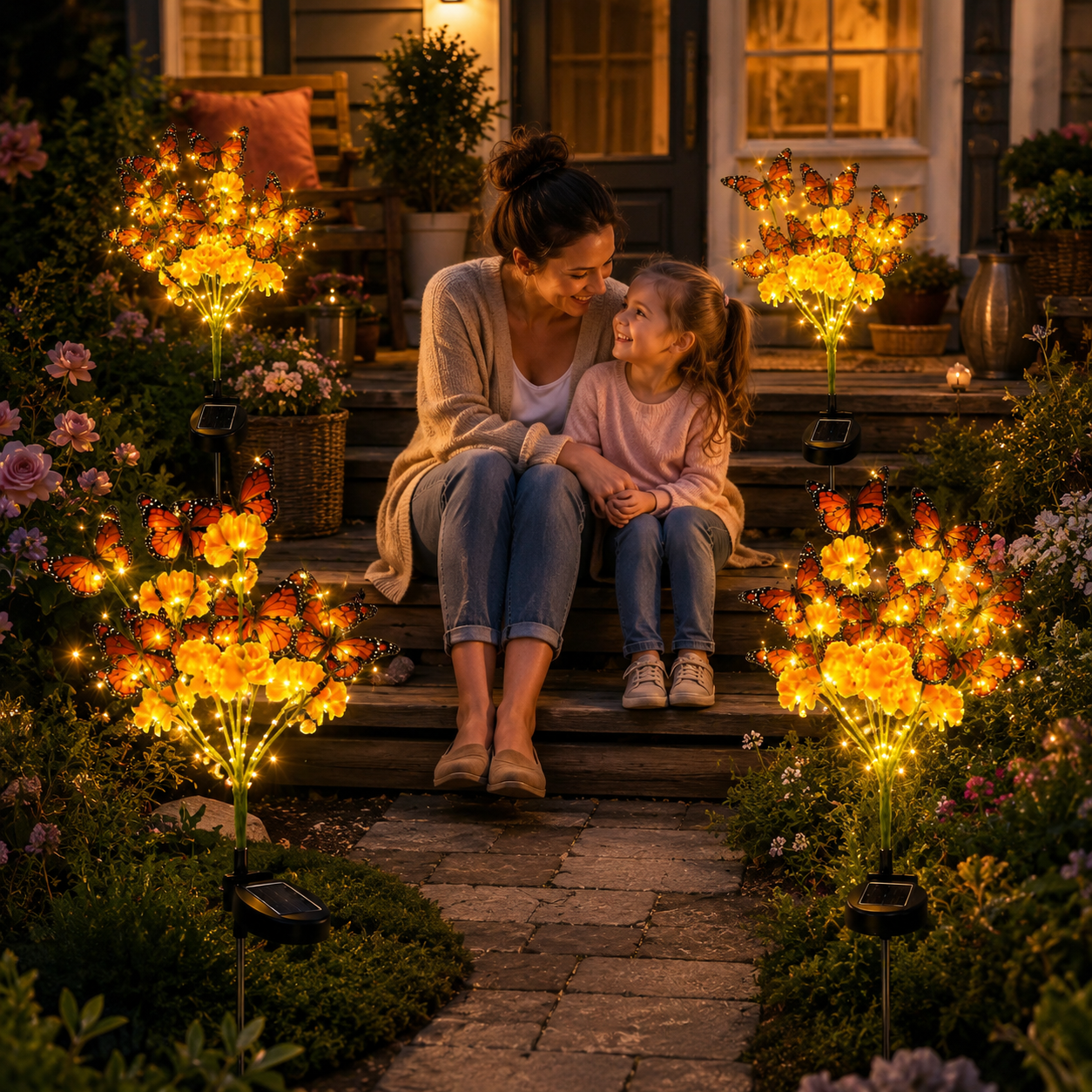 🦋 Solar Butterfly Flower Garden Lights