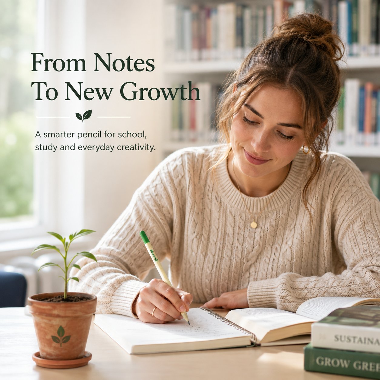 Plantable Green Seed Pencil — Write, Plant & Grow