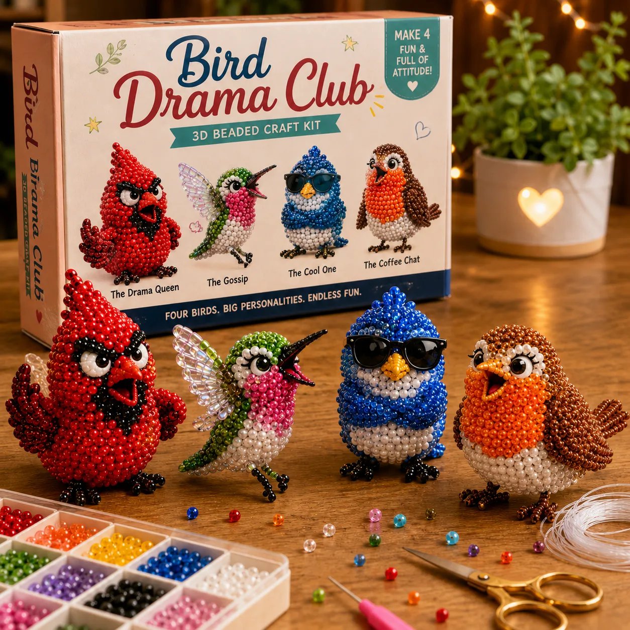 🐦LIMITED TIME SALE 50% OFF🧵✨ Creative Beaded Mini World 3D DIY Kit Collection👠