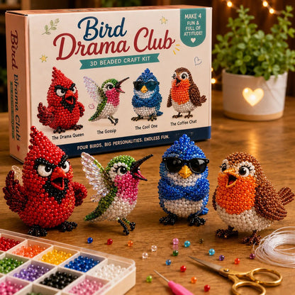 🐦LIMITED TIME SALE 50% OFF🧵✨ Creative Beaded Mini World 3D DIY Kit Collection👠