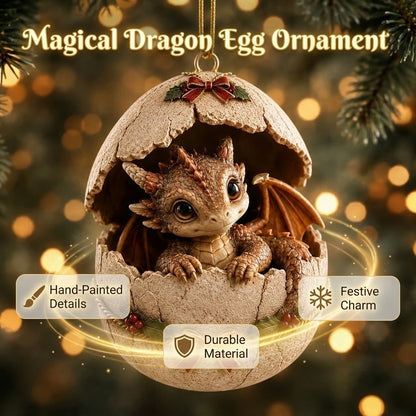 🐉🔥 Legendary Dragon Hatchling Egg Ornament