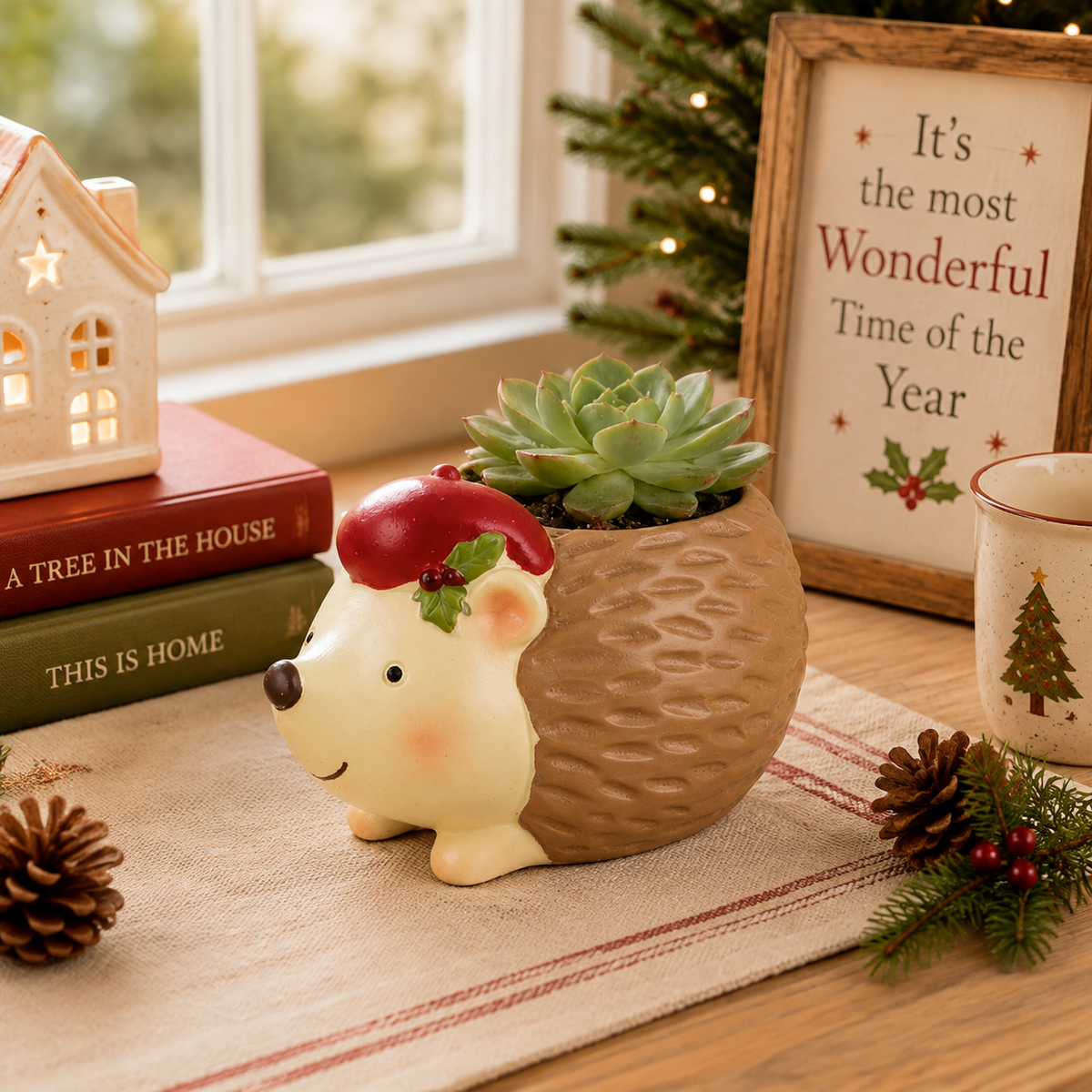 🌿Whimsical Christmas Animal Succulent Planters