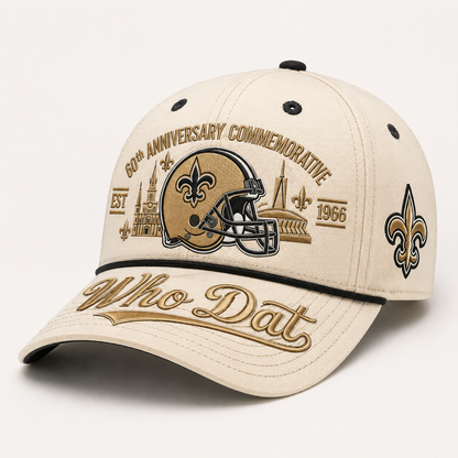🇺🇸 Last Day Promo: 49% OFF⚜️🏈Who Dat 60th Anniversary Baseball Cap