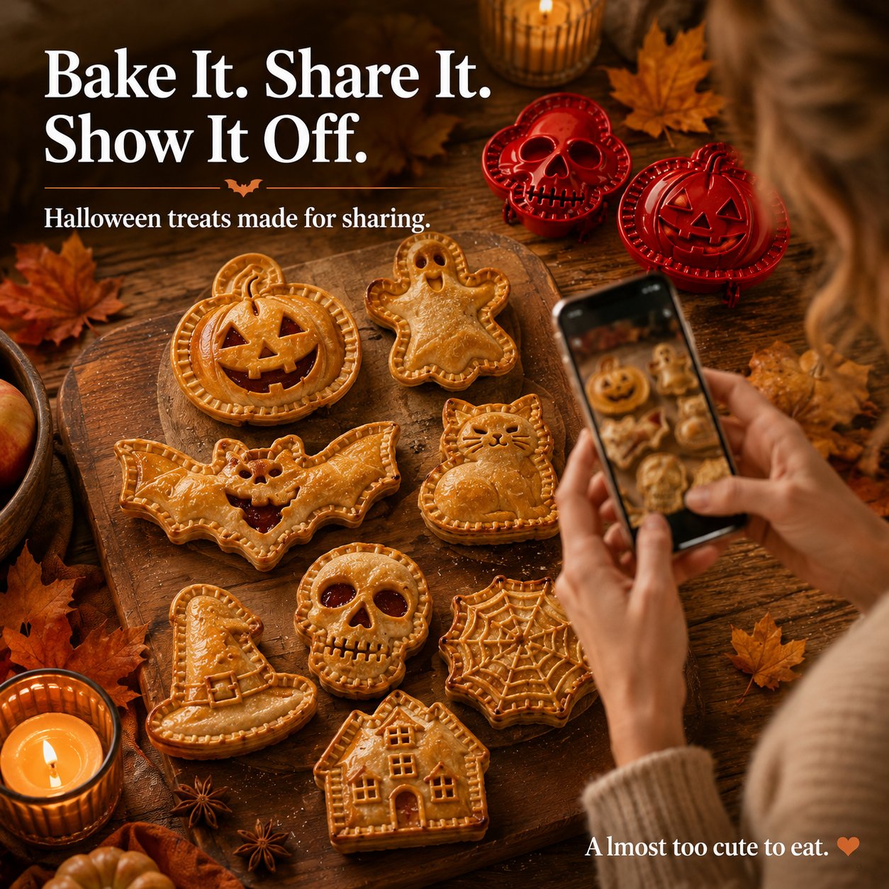 8-Piece Halloween Mini Hand Pie Mold Set