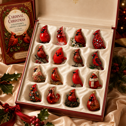 Last 50 pcs⏰ High-quality  model✨Cardinal Christmas 24-Day Countdown Calendar – Limited Anniversary Edition