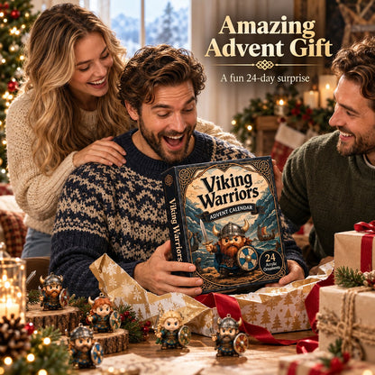 ⚔️24 Days Viking Warrior Countdown Box | Reusable Christmas Tree Ornaments & Family Holiday Tradition