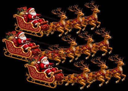 The best Christmas decorations-Santa's Flying Sleigh
