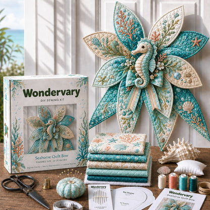 🌊 DIY Ocean Animal Quilted Bow Kit – Large 3D Coastal Door & Wall Décor