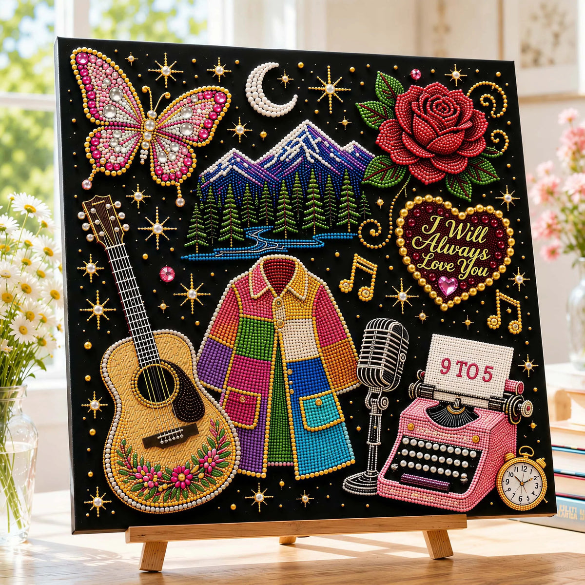 🎁🎤 Premium 3D Pearl Dolly Country Music Tribute Art Kit 💎✨