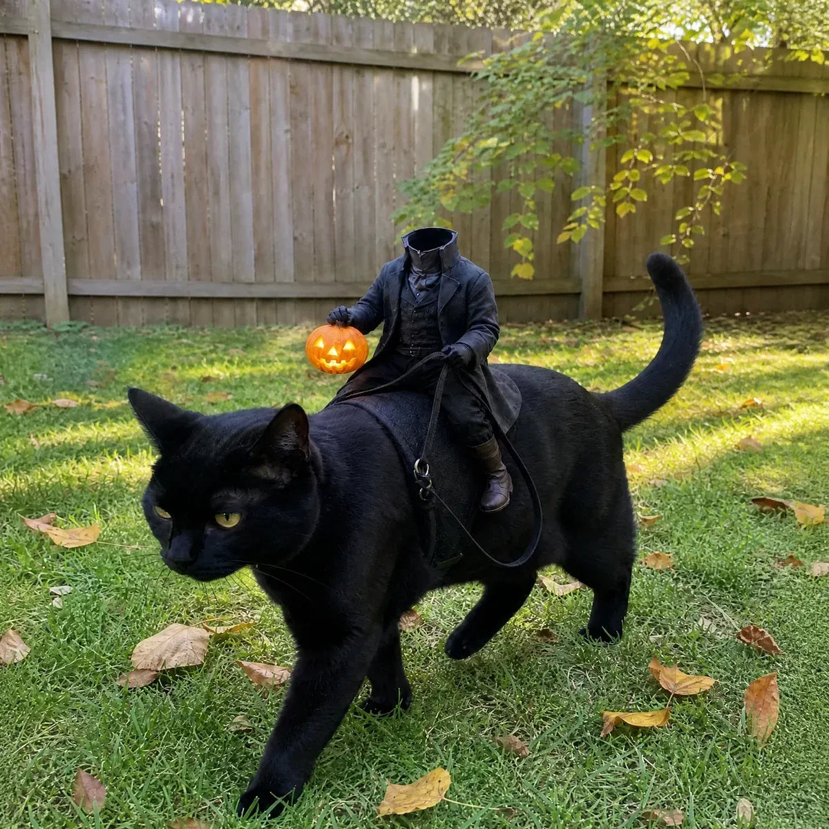 🎃 Funny Headless Horseman Halloween Pet Costume