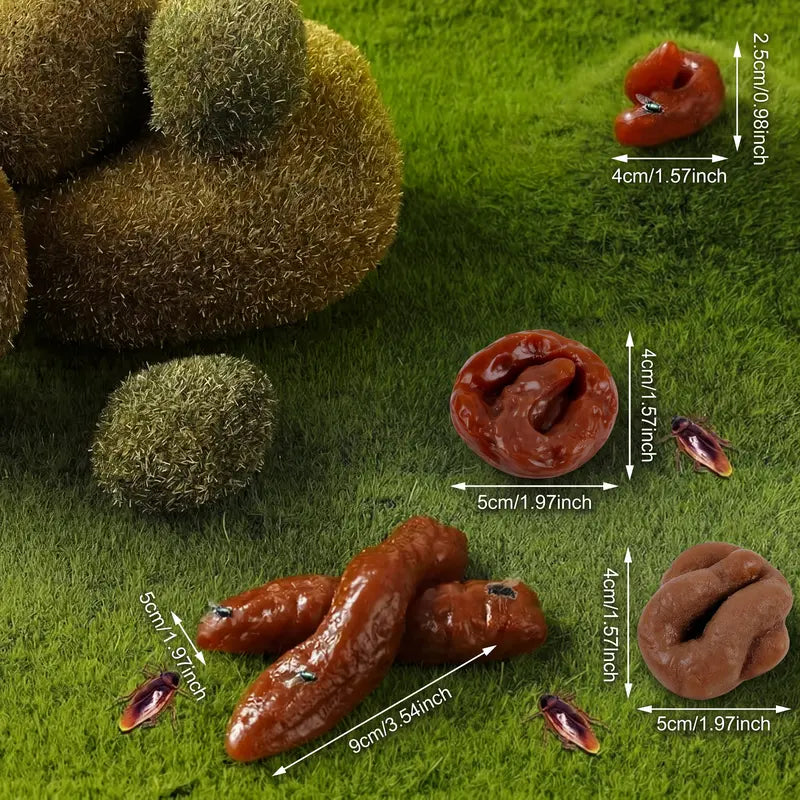 7PCS Realistic Fake Poop Prank Set – Hilarious Gag Gift for Parties & Office