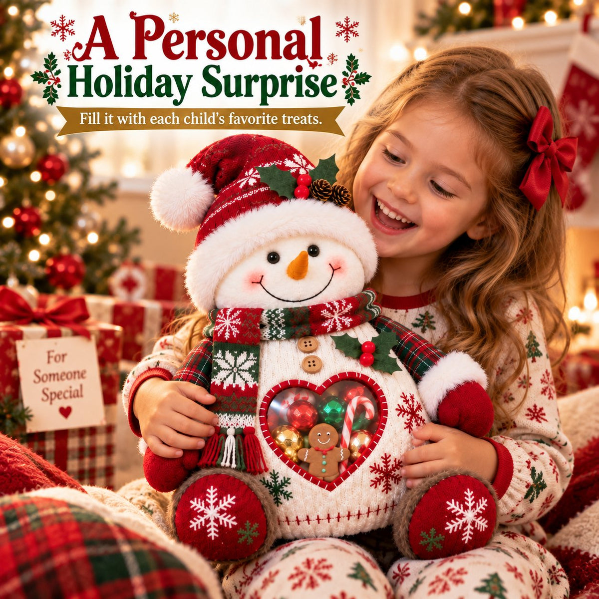 🎅 Refillable Christmas Figurine Treat Holder