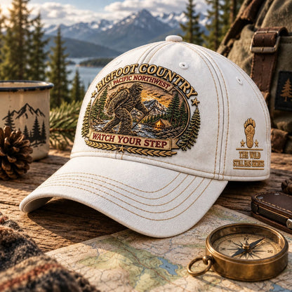 🔥LAST DAY 50% OFF - 2027 Bigfoot Country Heritage Cap – Pacific Northwest Vintage Washed Embroidered Hat (🧢100% Cotton)