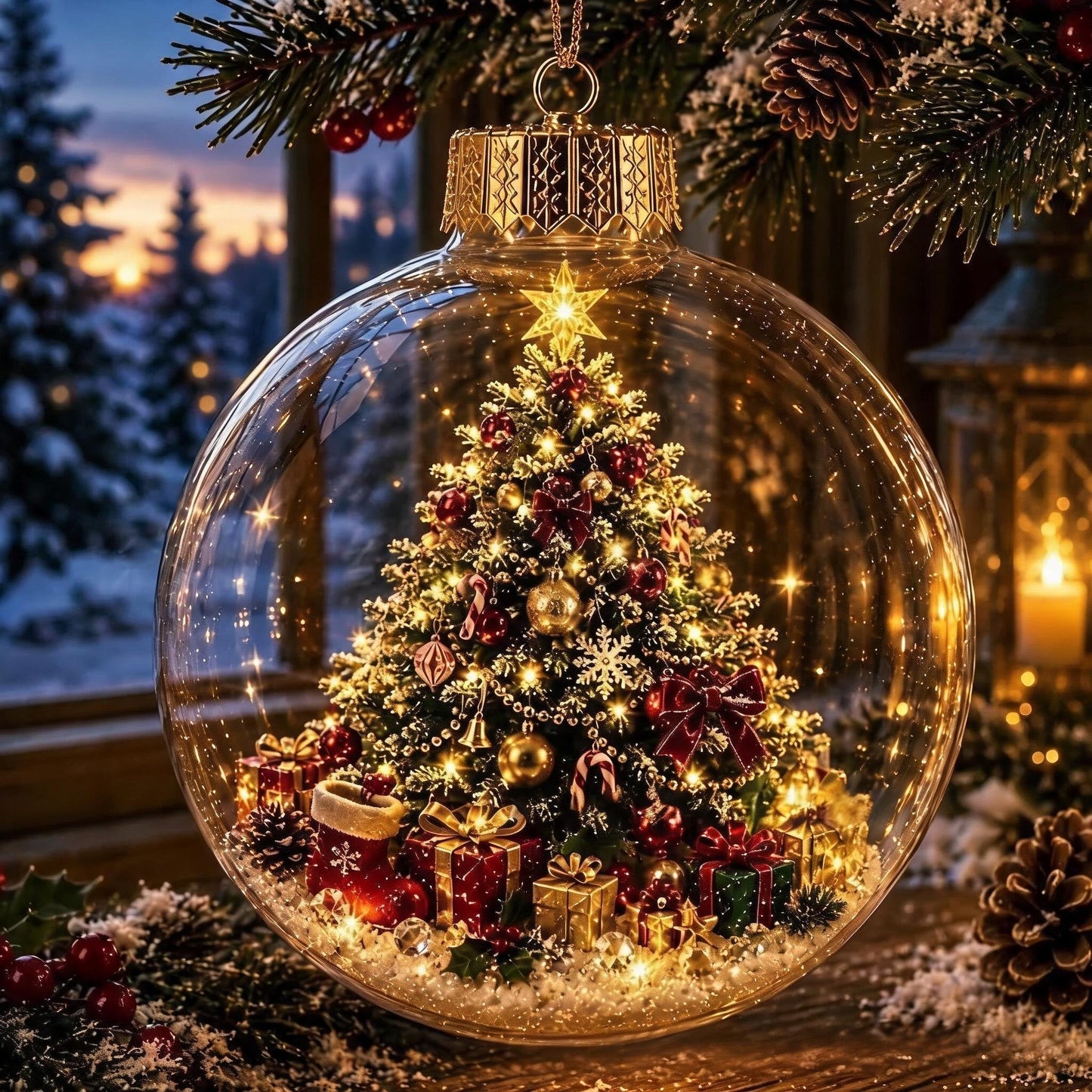 🎁Glowing Christmas Diorama Ornament