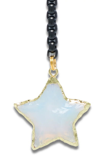 Jewelry-Inspired Statement Sunglasses with Crystal Pendant Chain