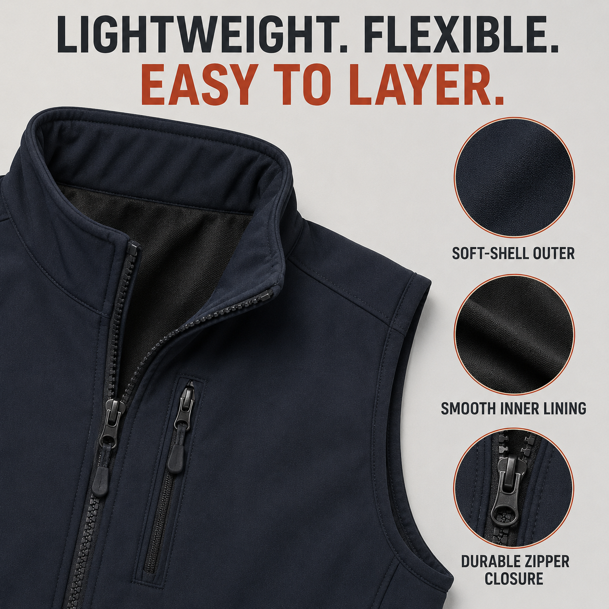 Men’s Everyday Concealment Vest – Dual-Side Built-In Holster & Inner Storage