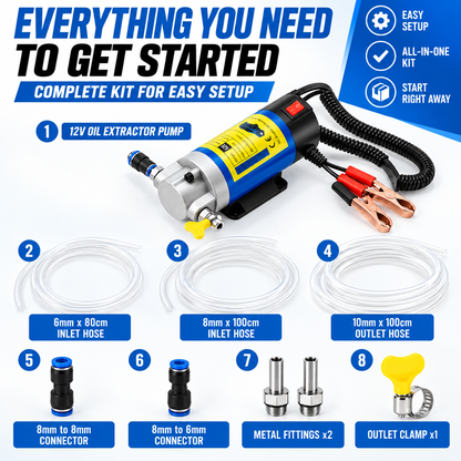 Portable 12 Volt Oil Change Pump | Universal Vehicle Compatibility