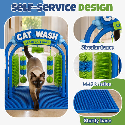 🐱🧹 Purr & Brush Self-Grooming Station – Loose Fur Catcher for Everyday Cat Care