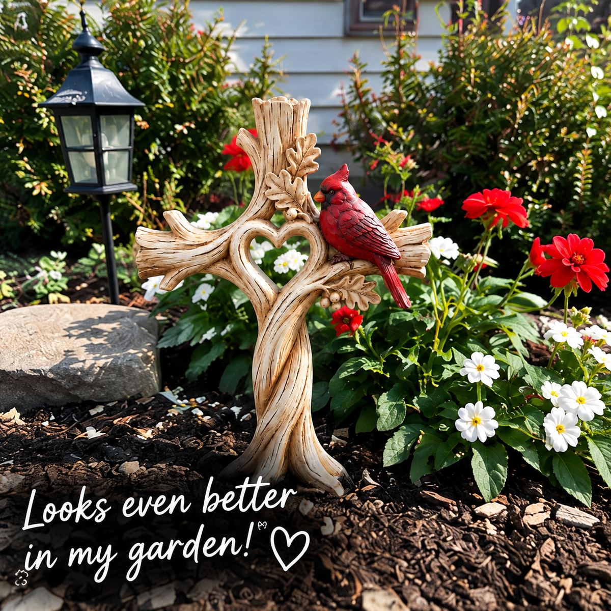 Always Near Cardinal Memorial Tree – Heart-Shaped Remembrance Decor