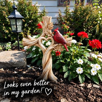 Always Near Cardinal Memorial Tree – Heart-Shaped Remembrance Decor