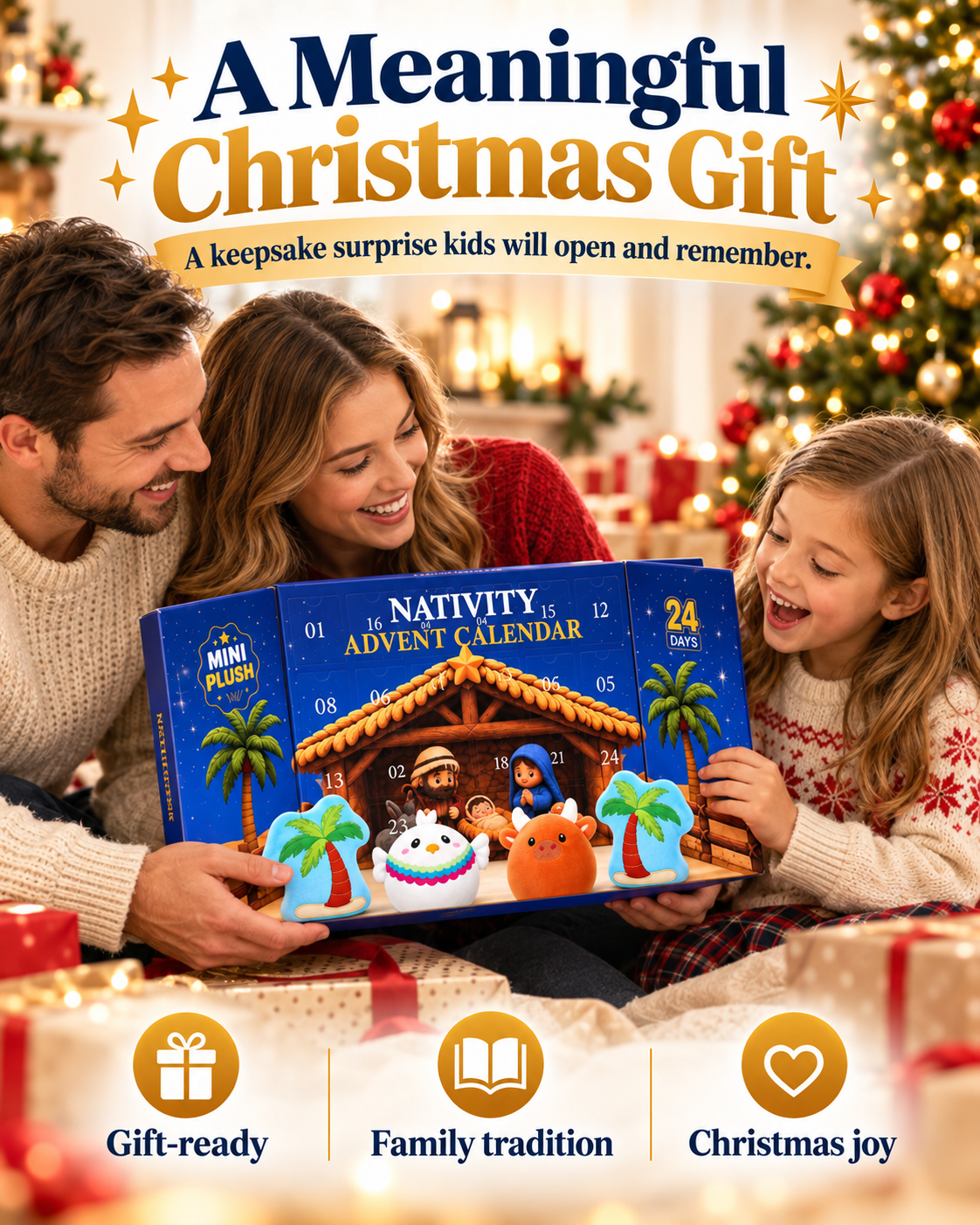 Nativity Advent Calendar Christmas gift for families