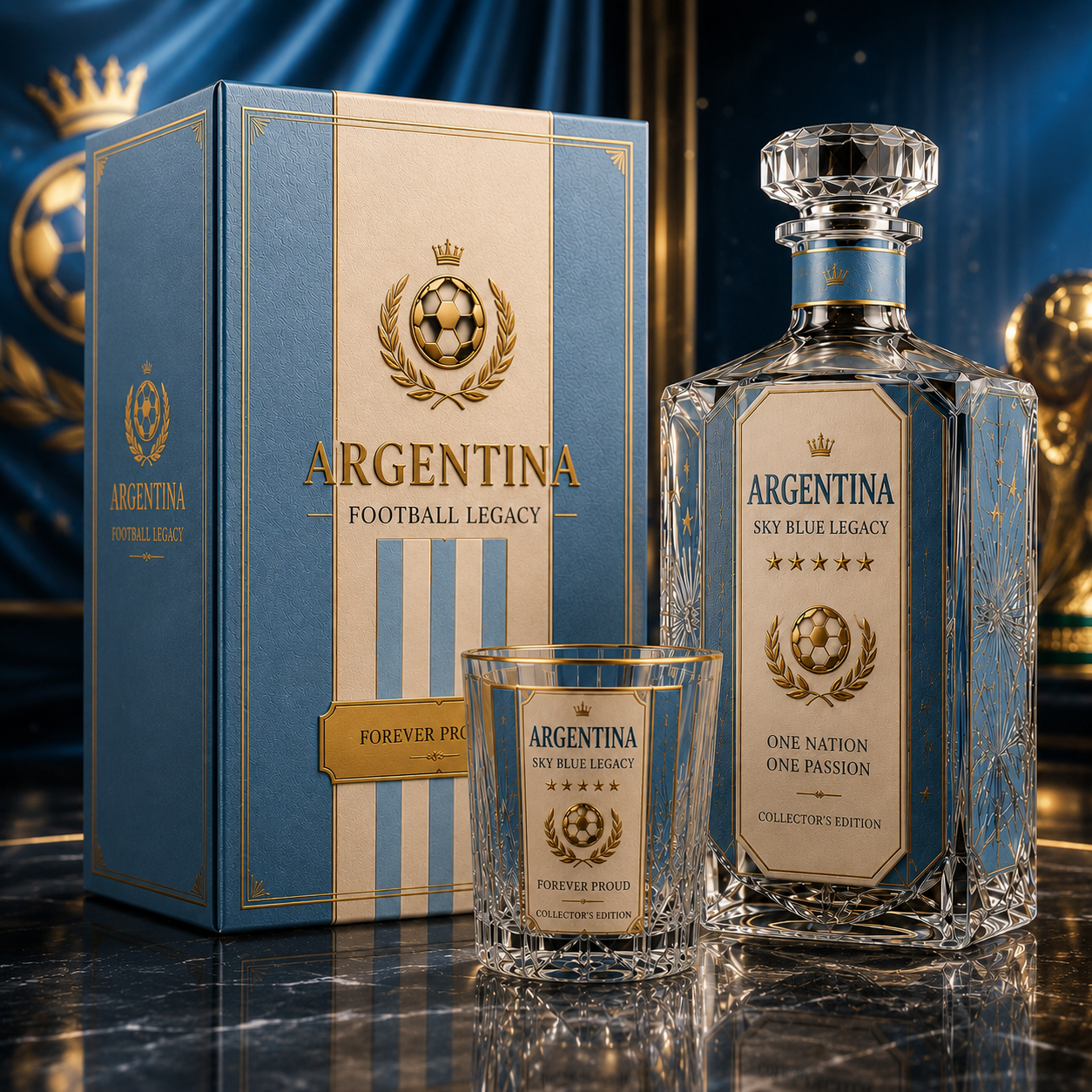 Argentina Football Legacy Collector’s Decanter Gift Set