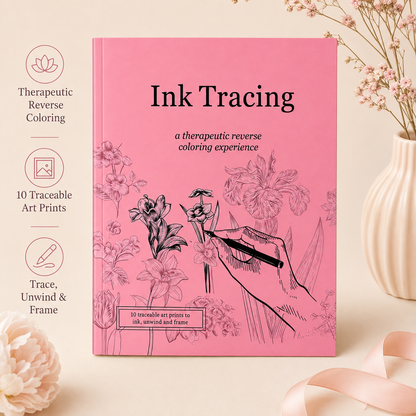 Beginner-Friendly 💕 Ink Tracing – A Relaxing Reverse Coloring Experience