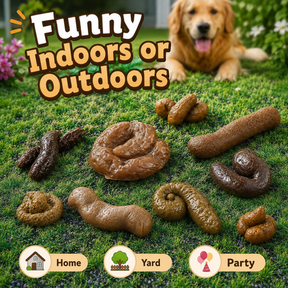🔥7PCS Realistic Fake Poop Prank Set – Hilarious Gag Gift for Parties & Office