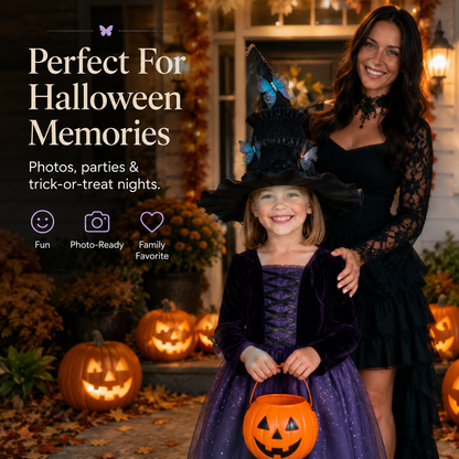 One Hat, Endless Magic – Enchanted Butterfly Witch Hat for Moms & Little Witches