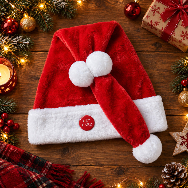 🎅😂 Funny Moving Santa Hat--press the button and watch it move