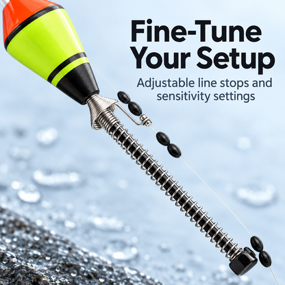 Spring-Loaded Fishing Float with Adjustable Sensitivity