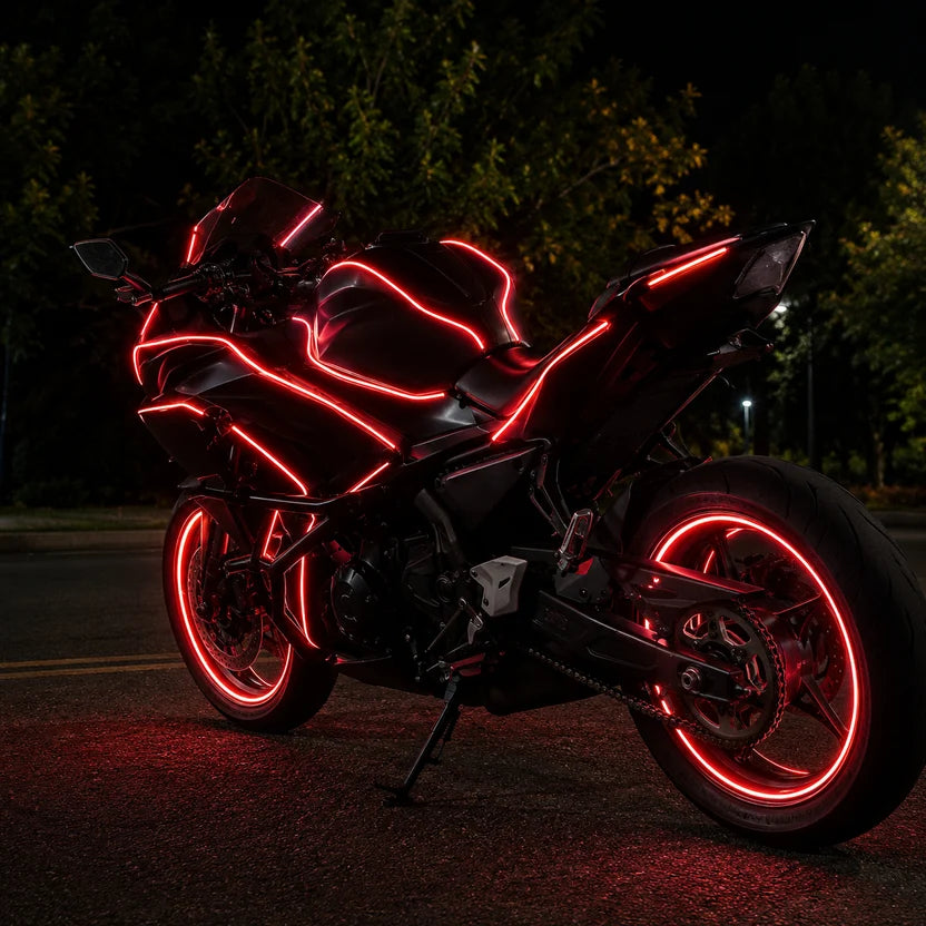 Motorcycle RGBIC Glow Kit – 5000+ Colors, Music Sync & App Control
