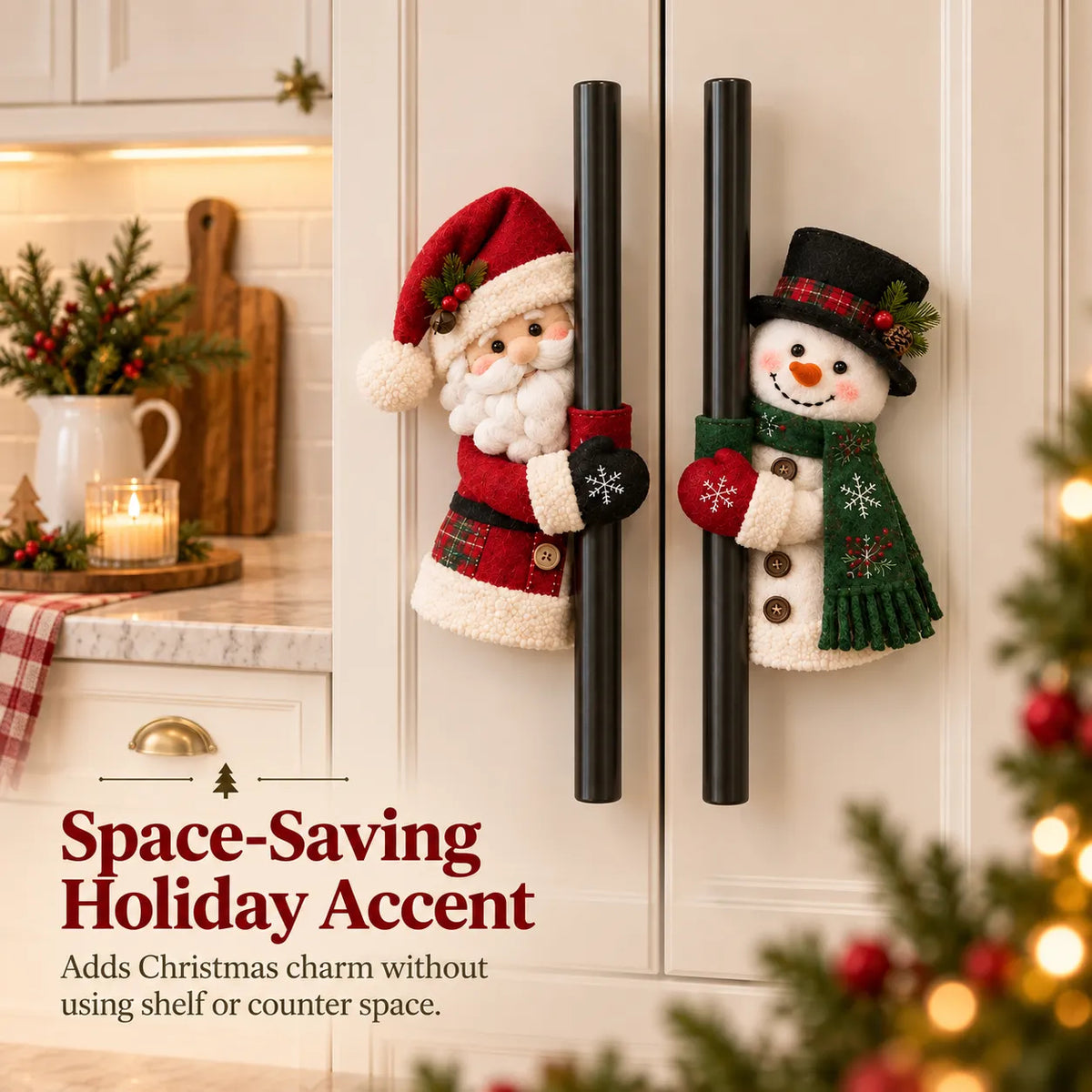 ☃️🎅Christmas Santa & Snowman Handle Huggers – Set of 2