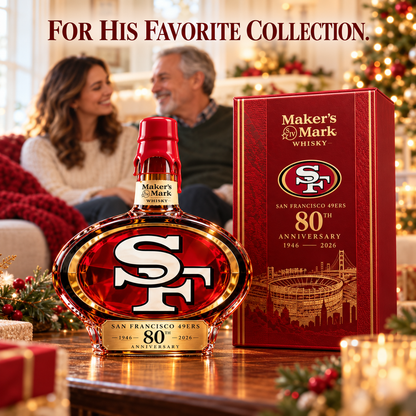 San Francisco 49ers 80th Anniversary Collector Whiskey Bottle – 1946–2026 Commemorative Edition