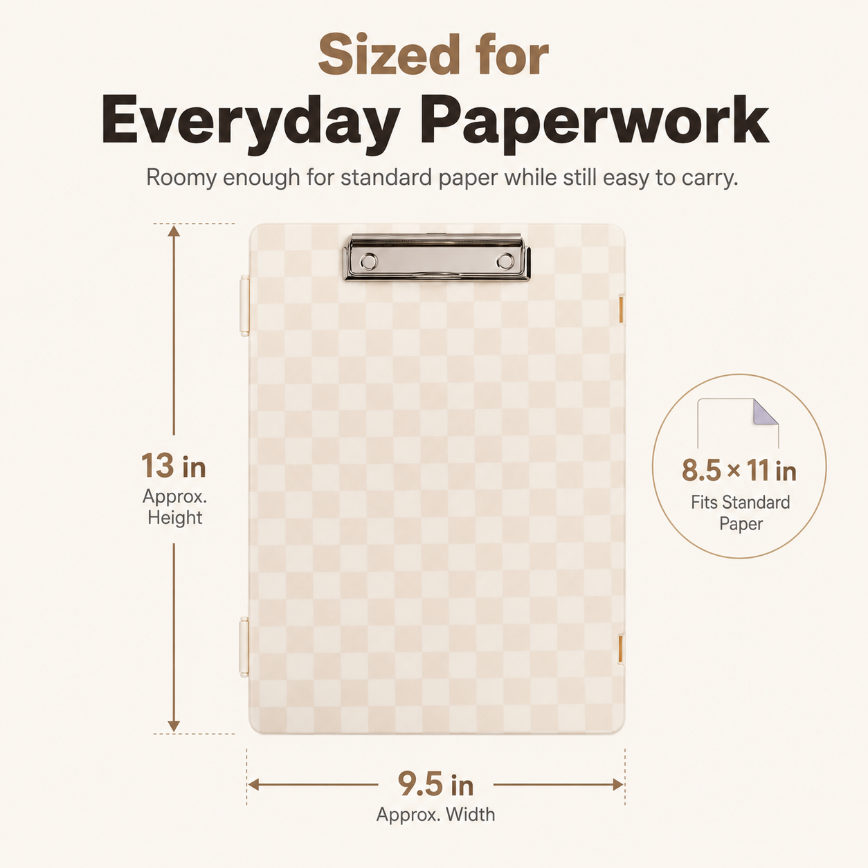 Storage clipboard organizer dimensions