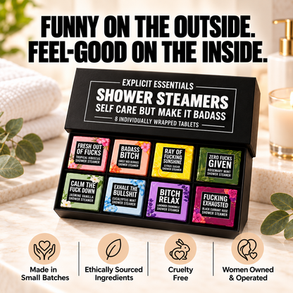 Bad Day Shower Steamers Gift Set – 8 Scented Self-Care Shower Tablets