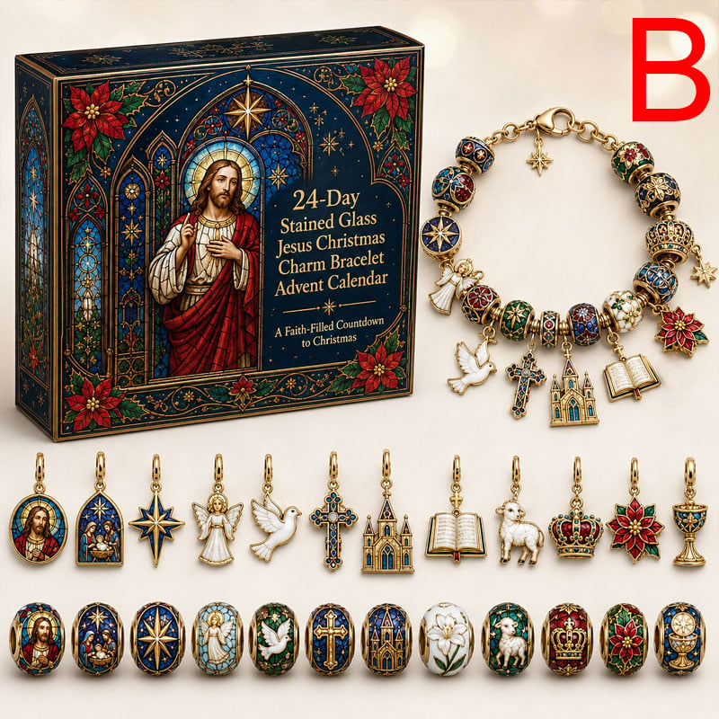 🔥Flash sale 49% OFF - 24-Day Christian Christmas Charm Bracelet Advent Calendar
