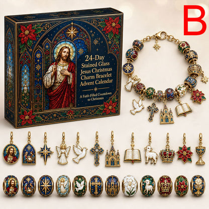 🔥Flash sale 49% OFF - 24-Day Christian Christmas Charm Bracelet Advent Calendar