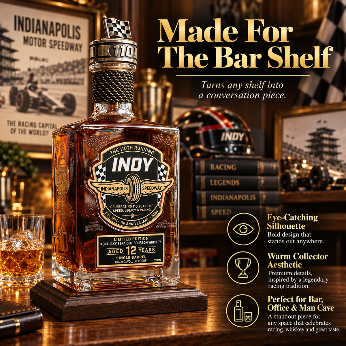 INDY 500 110th Anniversary Limited Edition Whiskey — A Tribute to Speed, Glory & Racing Heritage 🏎️🔥